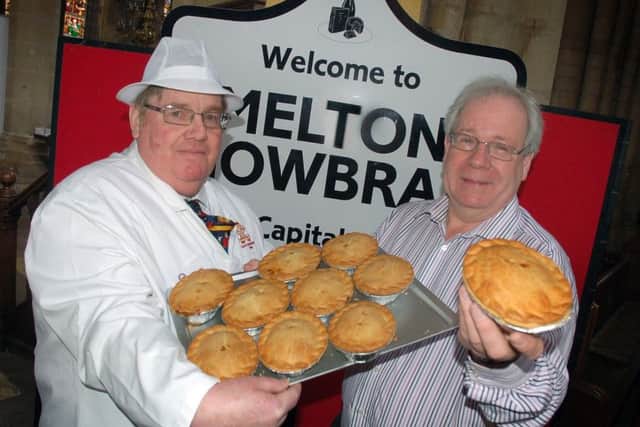 Dr Matthew O'Callagham OBE (right), at the 2013 British Pie Awards held in Melton's St Mary's Church
PHOTO: Tim Williams
