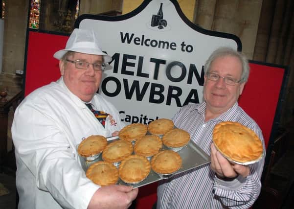 Dr Matthew O'Callagham OBE (right), at the 2013 British Pie Awards held in Melton's St Mary's Church
PHOTO: Tim Williams