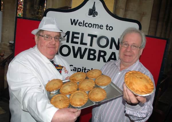 Dr Matthew O'Callagham OBE (right), at the 2013 British Pie Awards held in Melton's St Mary's Church 
PHOTO: Tim Williams