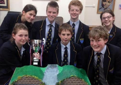 Winners - Year nine pupils from Ratcliffe College, who won an engineering prize for their eco-hotel design
PHOTO: Supplied