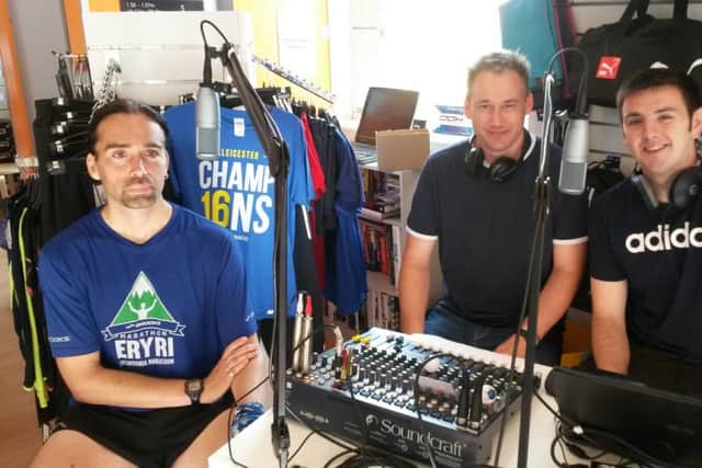 103 The Eye presenters Steve Hack and Michael Hallam interview Stilton Striders club captain Rob Beers
PHOTO: Supplied