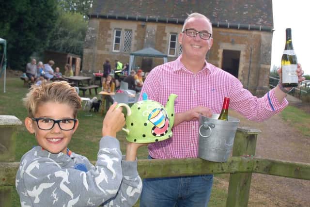 Tea and Chardonnay were served at the village hall by Oscar Baxter and Paul Pearson
PHOTO: Tim Williams