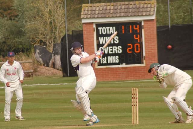 Thorpe's overseas batsman Sam Woods on his way to a fine 87 against Loughborough EMN-160822-172503002