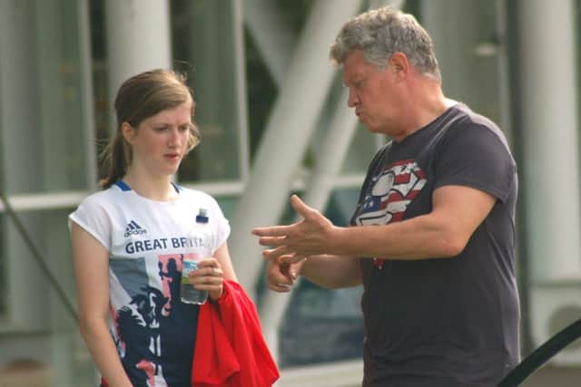 Sophie with coach Joe McDonnell EMN-160818-085103002