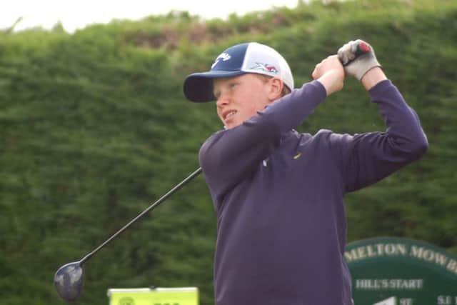 One of the youngest competitors Luke Mulla tees off
PHOTO: Tim Williams