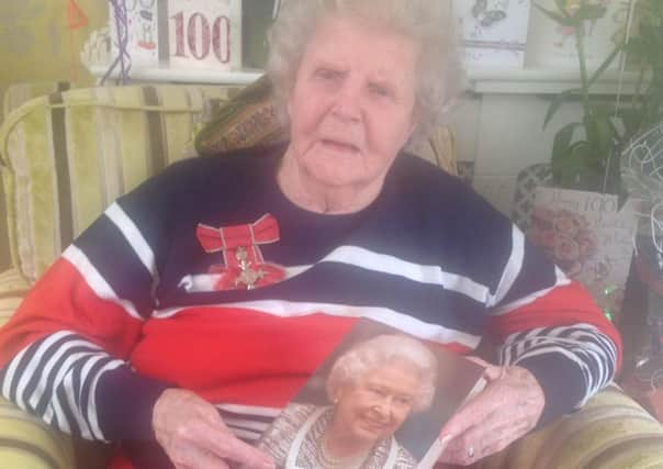 Rosemary Handley on her 100th birthday.