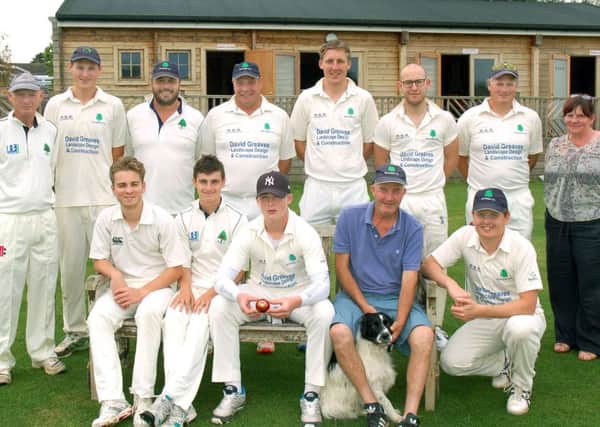Old Dalby, from left, back  Chris Knott, Carrick Fone, Phil Greaves, Joe Gant, Rob Herrick, Ben Wass, Michael Coulter, Hazel Kirk; front - Joe Heskey, Alex Purcell, Harry Clayton, Paul Kirk, Lee Creedon. EMN-160829-152700002