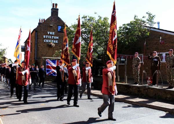 The annual parade at Somerby to commemorate the 10th Battalion The Parachute Regiment who were dropped at the Battle of Arnhem (Operation Market Garden) in Holland on September 18, 1944. EMN-161209-132406001