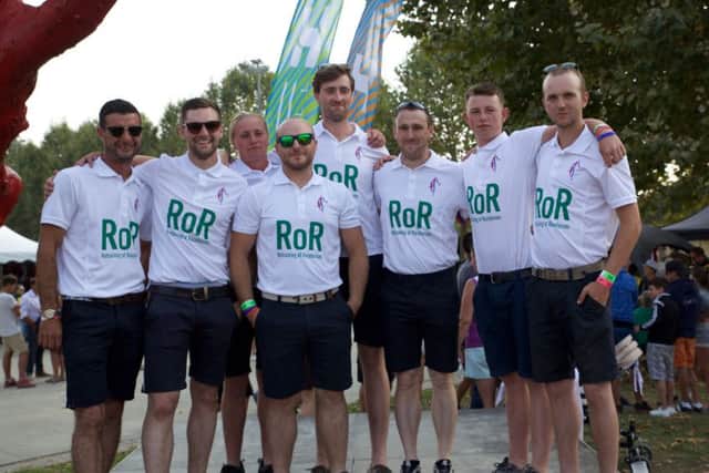 The British men's team including Kev Burton (left) and Jamie Gibson (fourth from left) EMN-160909-165329002
