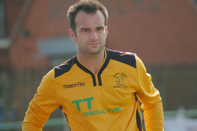 Holwell striker Graham Wells hit the woodwork against South Normanton EMN-161209-101005002