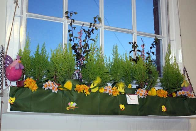 One of the beautiful flower arrangements at Great Dalby Methodist Church PHOTO: Supplied