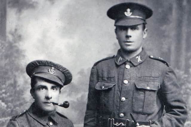 Harry Jeffs (right) with unknown colleague PHOTO: Supplied
