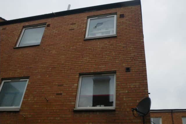 The window in Keightley's third-floor flat in Rutland Street where Gypsy was thrown from EMN-160915-173632001
