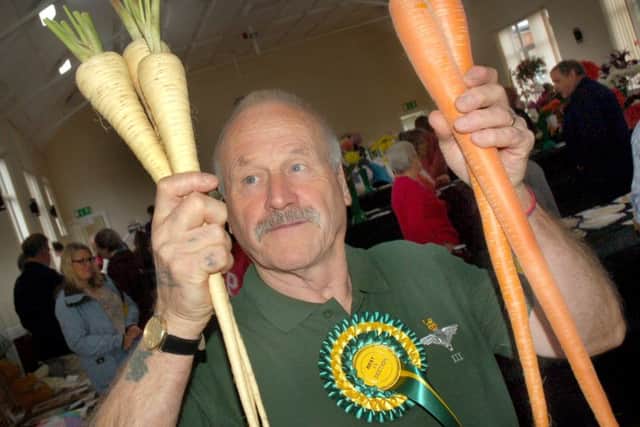 Mick Naylor was the clear winner in the longest vegetable class PHOTO: Tim Williams