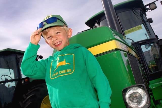 Five-year-old tractor fan Daniel Williams came dressed for the occasion EMN-160925-114043001