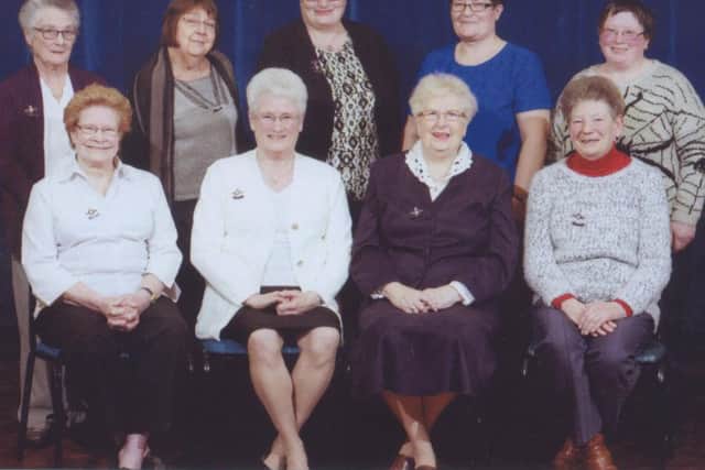 The women's section committee 2016. Pictured at the back, from left, are Mrs Joan Keightley, Mrs Vivien Layland, Mrs Corine Barker, Mrs Erica Fish and Miss Dawn Booker. On the front row, from left, are vice-chairman Mrs Marlene Kirk, chairman Mrs Christine Talbot, president Mrs Pat Wilson and secretary Mrs Eileen Booker EMN-160925-172630001