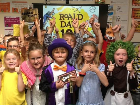 Asfordby Captains Close School pupils dressed up as their favourite Roald Dahl book characters PHOTO: Supplied