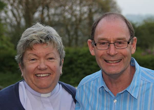 Rev Beverley Stark, who has retired as rector of the Ironstone Churches based at Waltham, with husband David EMN-160410-172734001