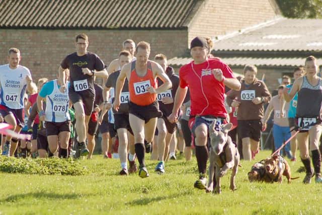 Two and four-legged competitors race away from the start PHOTO: Tim Williams
