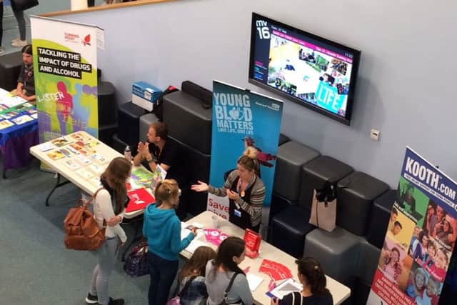 Students look around the health fair PHOTO: Supplied