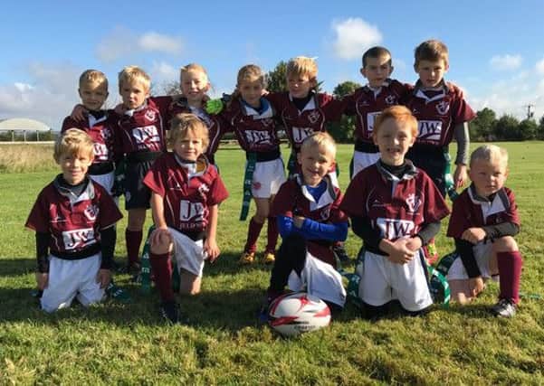 Melton RFC's new crop of under 7s who played their first competitive matches against Ilkeston and Leicester Lions at Burton Road. EMN-160610-164754002