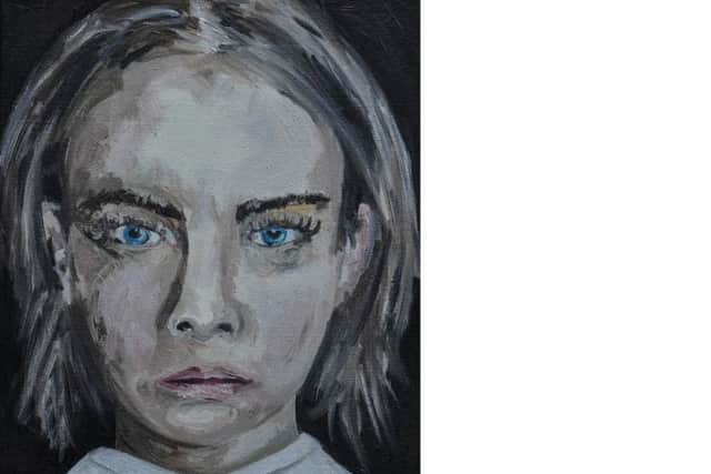 A portrait of Cara Delevingne by Melton artist Grant Milne
