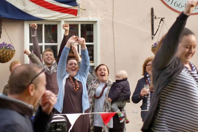 The Goddard family celebrate Charlotte Street's semi-final win PHOTO: Tim Williams