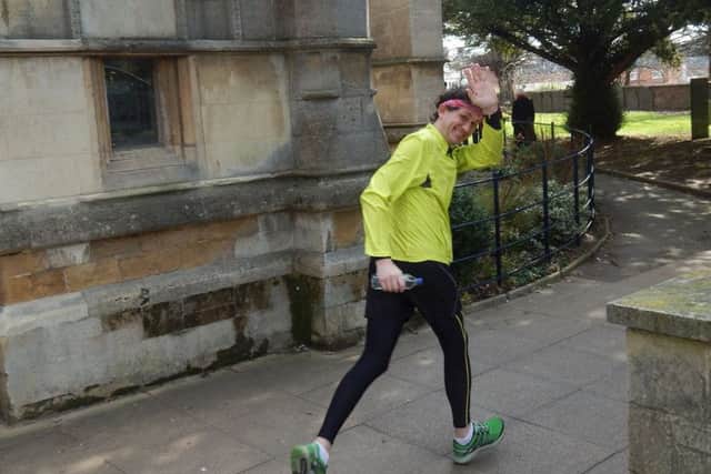 Dave Kitching is running the Leicester Marathon for LOROS, the Leicestershire Hospice charity, and the St Mary's Church Team Parish Bee Project PHOTO: Supplied