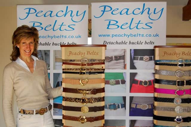 Zoe Glover from Peachy Belts with some of her products which will be on sale at The Angel Fair