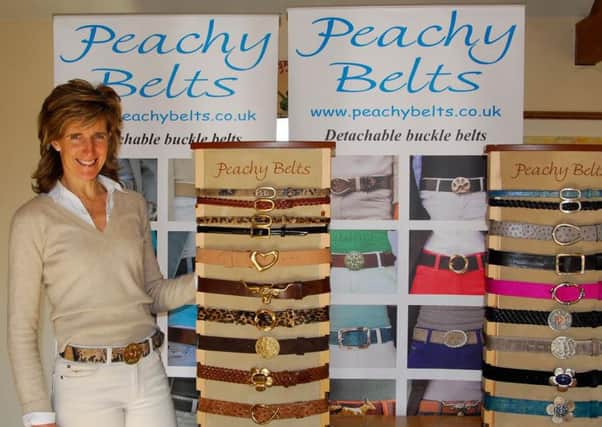 Zoe Glover from Peachy Belts with some of her products which will be on sale at The Angel Fair