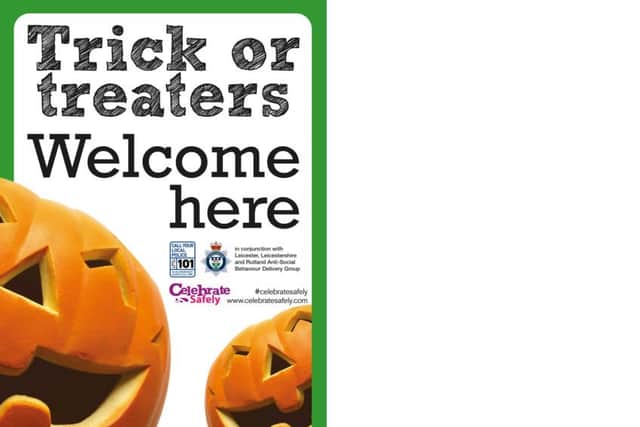 Leicestershire Police asks willing residents to print out this Halloween poster