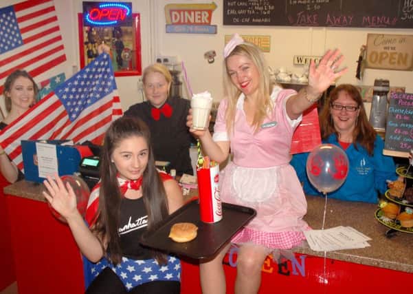 Owner Rachael Russell and her staff in the new American style diner PHOTO: Tim Williams