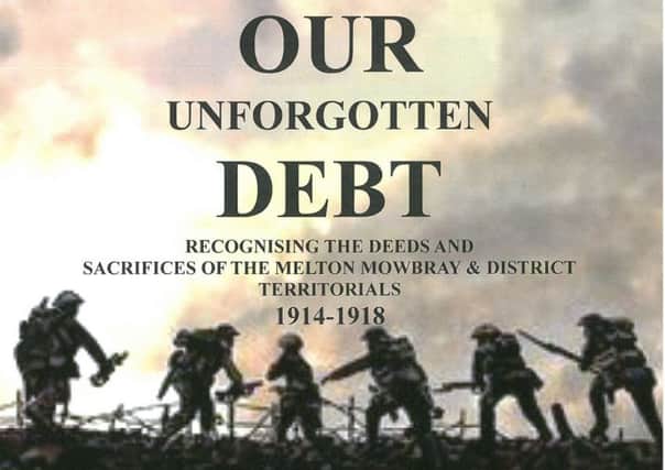 Book cover for Our Forgotten Debt, by Derek Simmonds EMN-160911-150820001