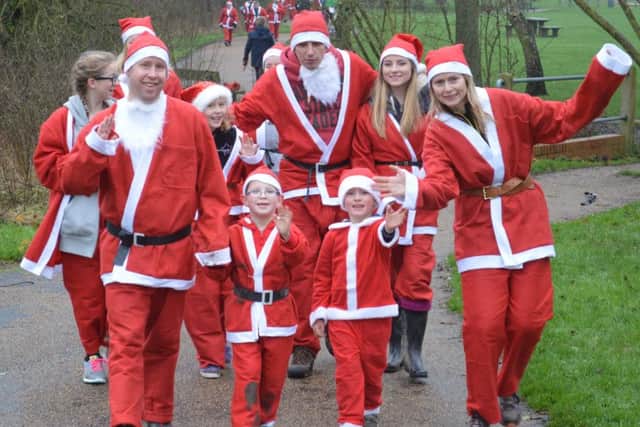 Participants take part in the Melton Santa fun run PHOTO: Supplied