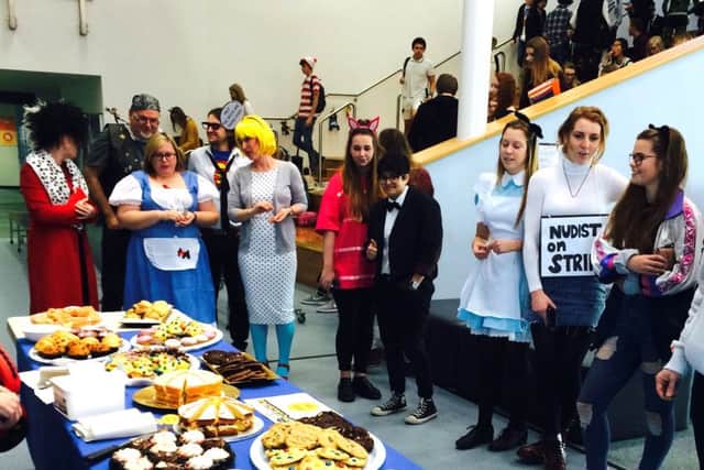 Students at MV16 held a six-a-side football tournament, talent contest, sold cakes and wore fancy dress. One of the college's PE teachers, Mr Sorby, also ran a gruelling 22.5miles to work. In total Â£883.91 was raised PHOTO: Supplied