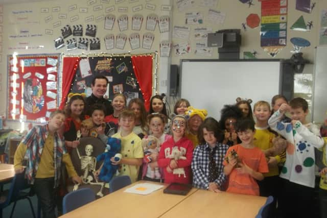 Children at Redmile wore spots to school and brought along a special spotty soft toy. They raised Â£140 PHOTO: Supplied