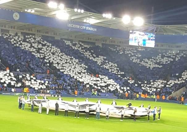 Before kick-off. Leicester City versus Club Brugge at the King Power Stadium PHOTO: Supplied