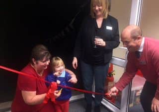 Pre-school leader Carole Floyd and school child are pictured with headteacher Debbie Clarke and chair of governors Jon Wotchorn PHOTO: Supplied