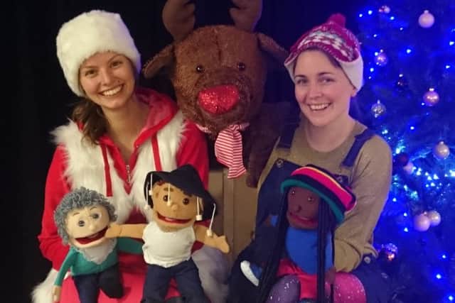 Actors Sarah Raine and Fran Tither as elves Coco and Biscuit PHOTO: Supplied