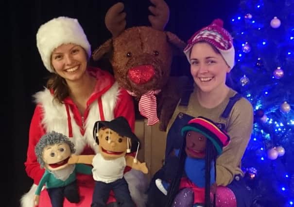 Actors Sarah Raine and Fran Tither as elves Coco and Biscuit PHOTO: Supplied