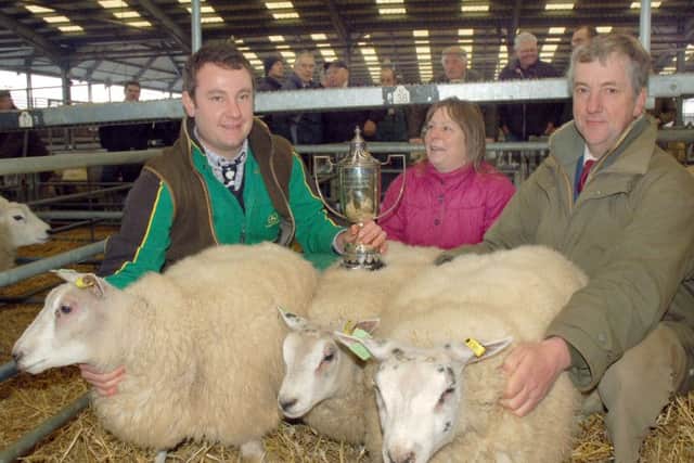 The West family Robert, Davina and Richard from the J.F.Burbidge farm celebrated their 3rd straight win in the Champion Sheep class.