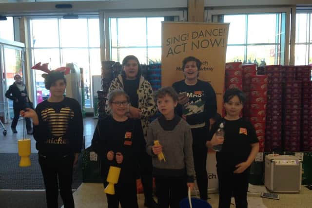 Stagecoach students serenade shoppers at Melton's Sainsbury's store PHOTO: Supplied