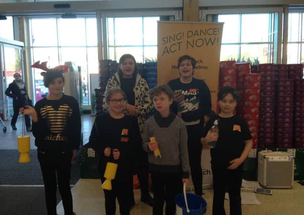Stagecoach students serenade shoppers at Melton's Sainsbury's store PHOTO: Supplied