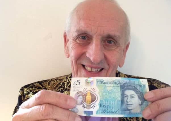 World-renowned micro-engraver Graham Short who etched Jane Austen portraits on a limited edition fiver which could be worth more than Â£20,000 to a lucky Melton shopper after being spent secretly at Ye Olde Pork Pie Shoppe on Friday EMN-161213-131744001