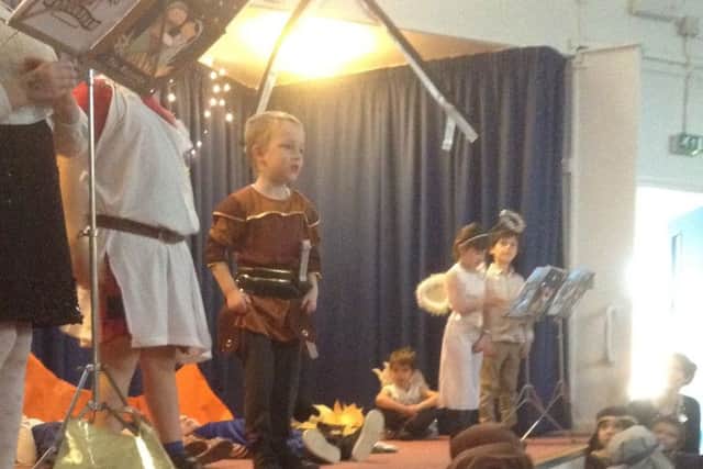 Class 2 and 3 assisted with the singing in the St Peter's Primary School Wymondham Christmas Nativity PHOTO: Supplied