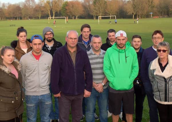 Melton Sunday Football League committee members and players at the Redwood Avenue pitches which currently just used for kickabouts EMN-161220-165708002