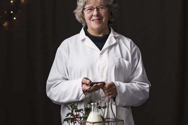 Jane Hewson (works with husband Alan) of Belvoir Ridge Creamery, Eastwell - as featured in Jamie and Jimmys Friday Night Food Feast on Channel 4 and also BBCs Countryfile EMN-161228-110840001