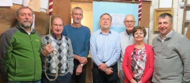 Waltham Bell ringers (from left to right) - Richard Thornton, Ken Mathews, Ken Brockway, Barry Gilchrist, John and Christine Mathews and Rob Nicholls PHOTO: Supplied