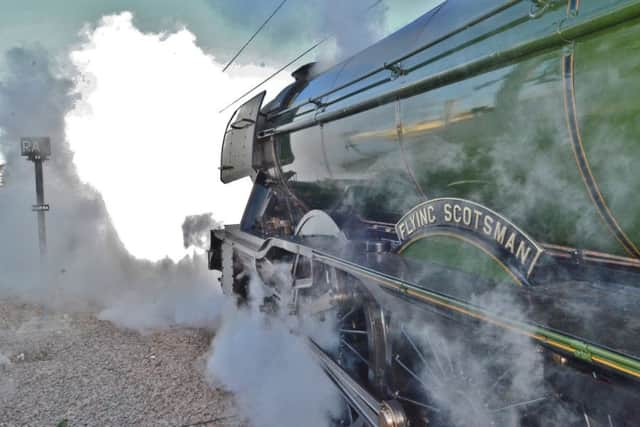 Flying Scotsman at Peterborough Station EMN-160225-170208009