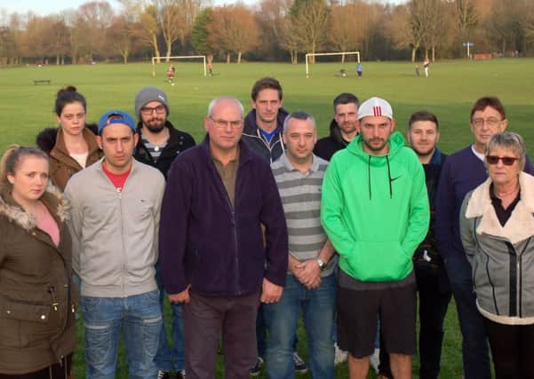 Melton Sunday Football League committee members and players at the Redwood Avenue pitches EMN-171101-145206002